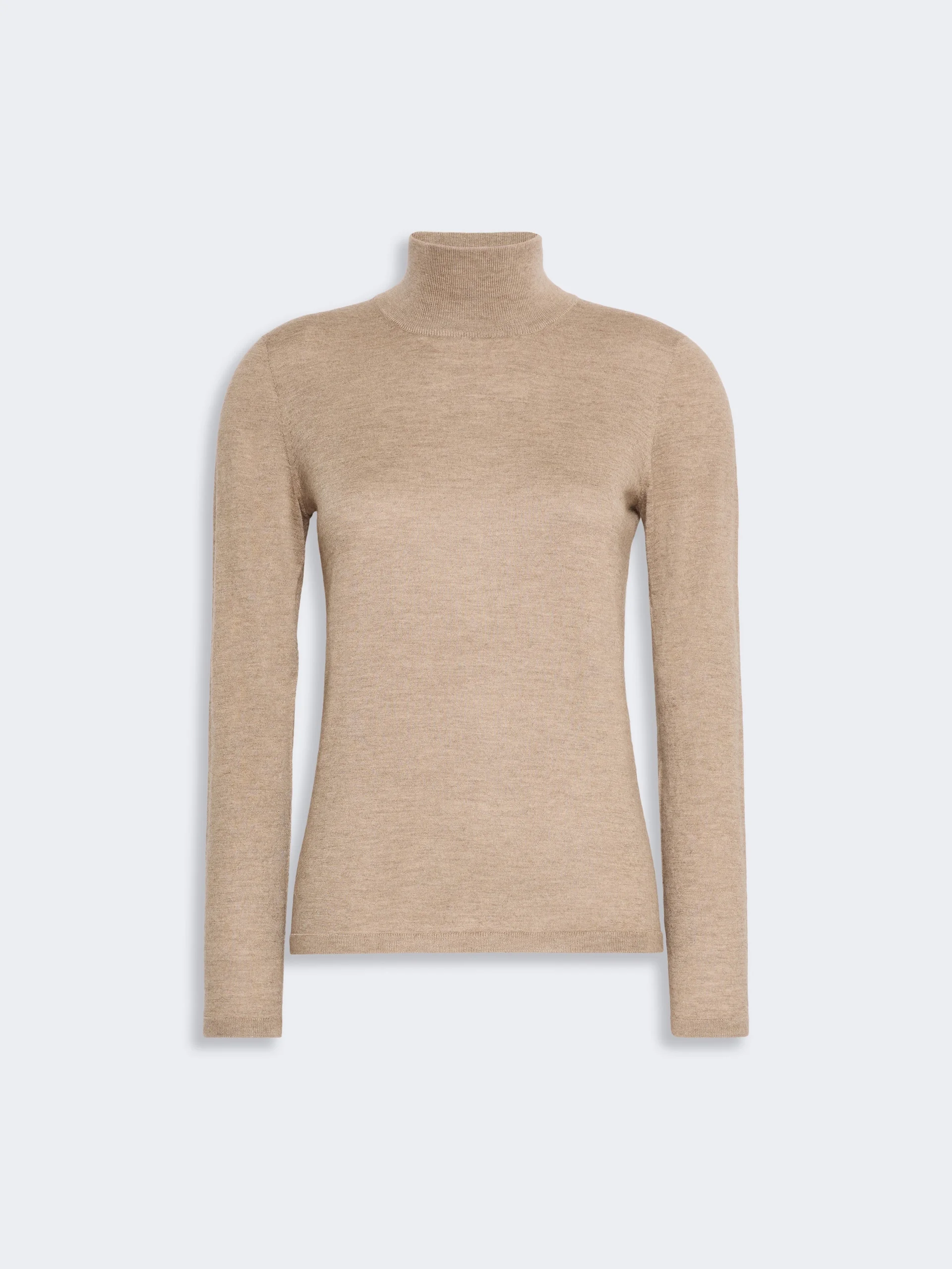 GATTO Cashmere yarn polo-neck sweater - SAND - 1
