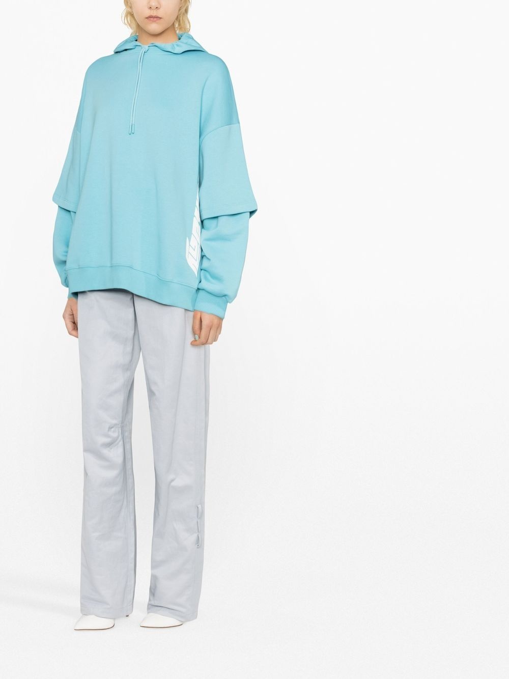 logo-print hoodie - 3