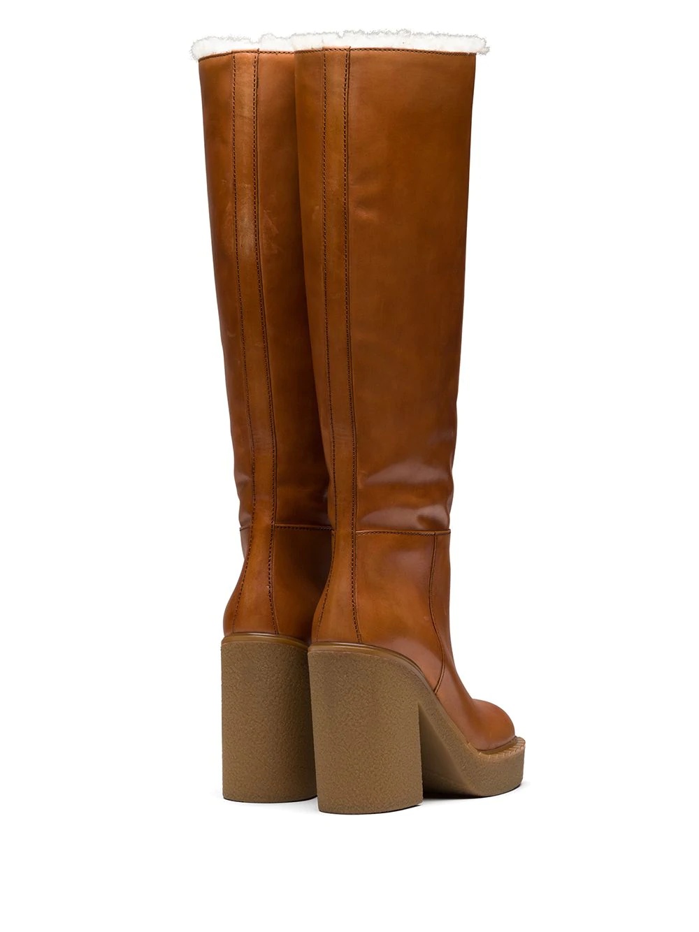 shearling trim boots - 3