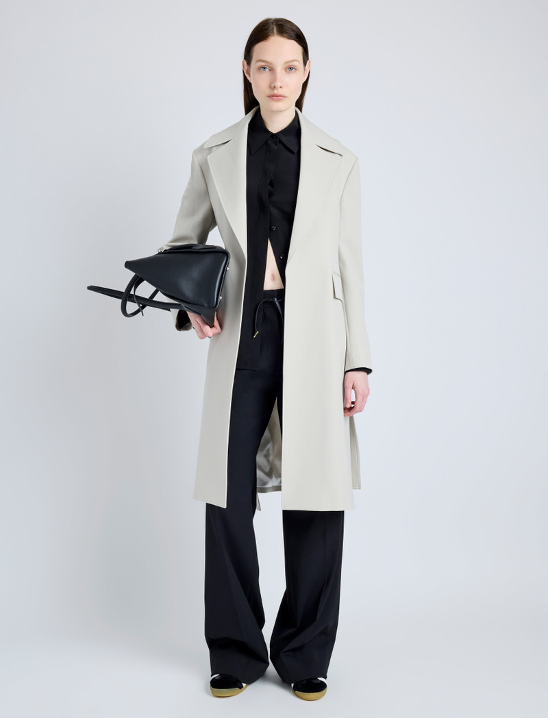 Proenza Schouler Thea Coat in Wool Gabardine Suiting outlook