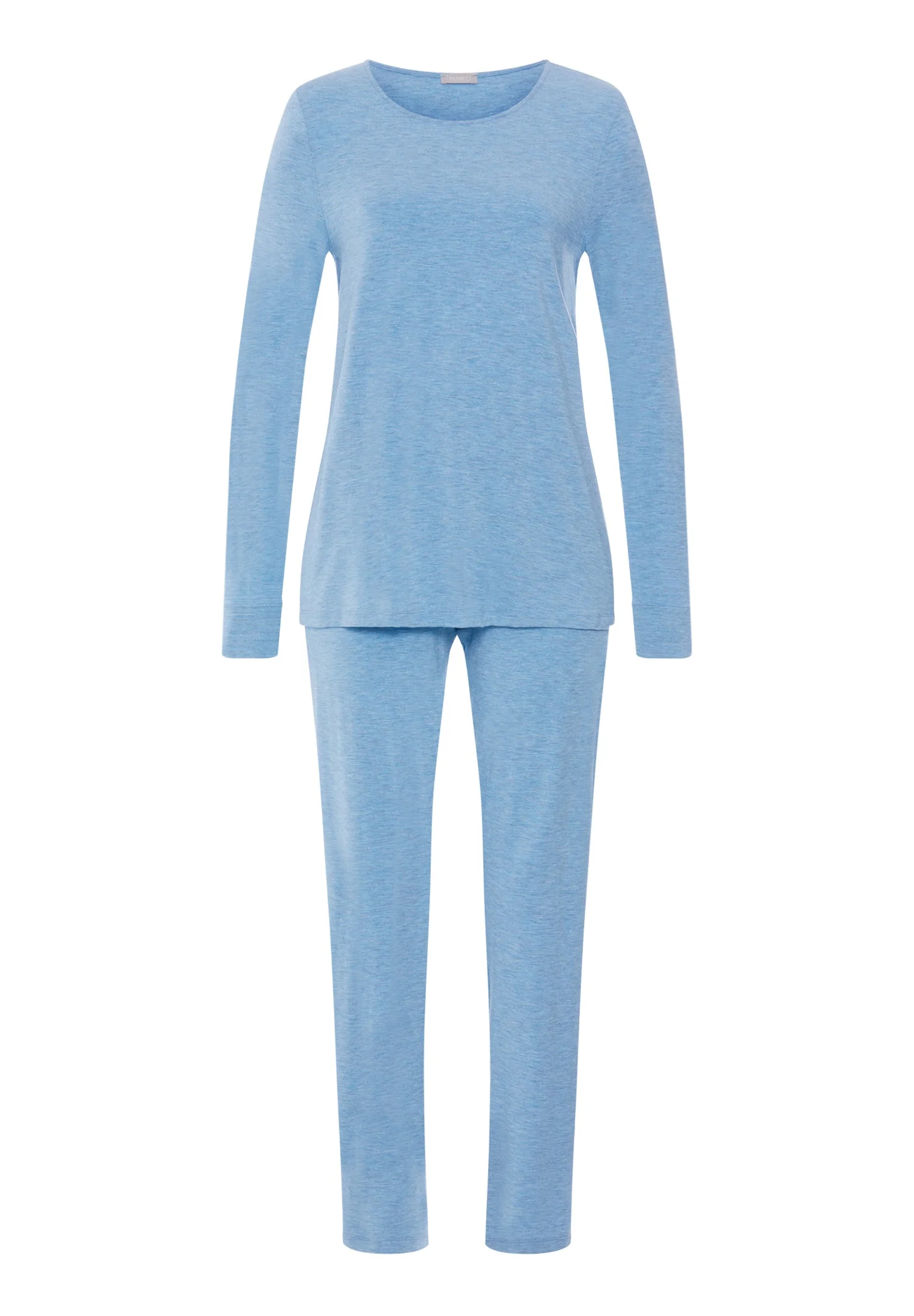 Natural Elegance Round Neck Long Pajama Set - 1