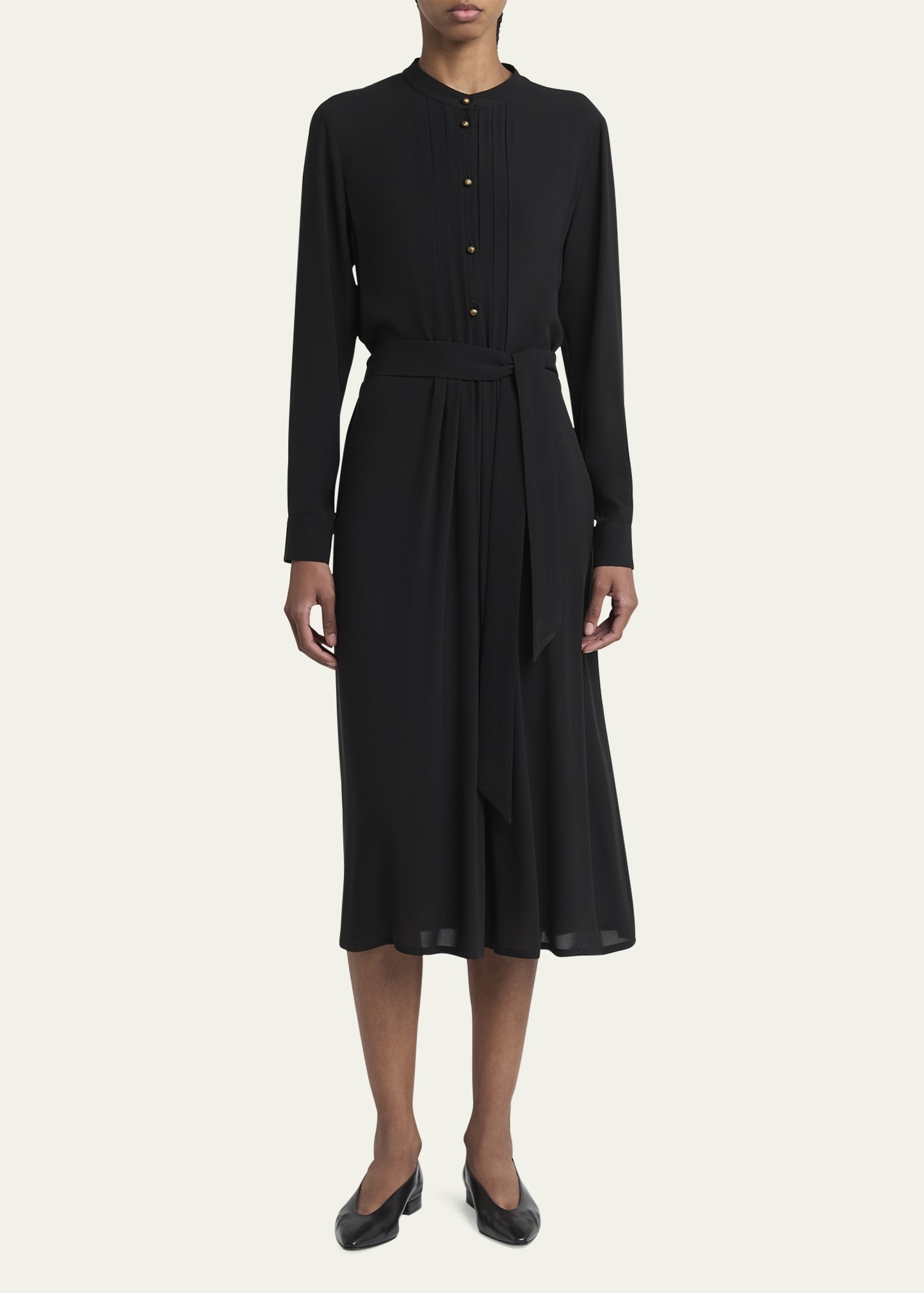 Hattie Sable Silk Crepe Shirtdress - 2