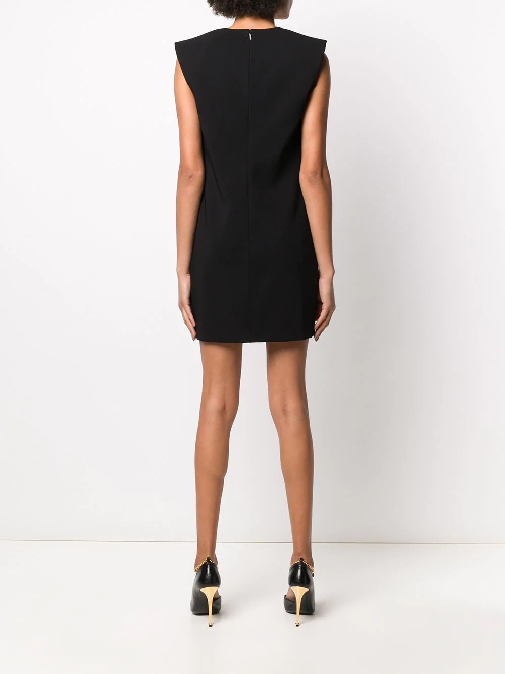 structured shoulders mini dress - 4