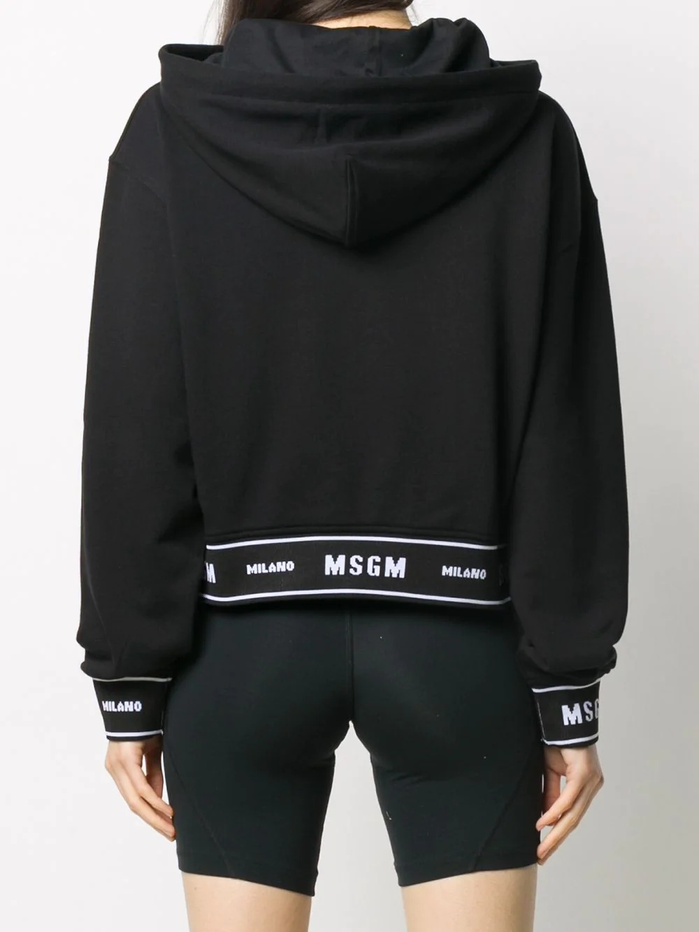 logo-tape hoodie - 4