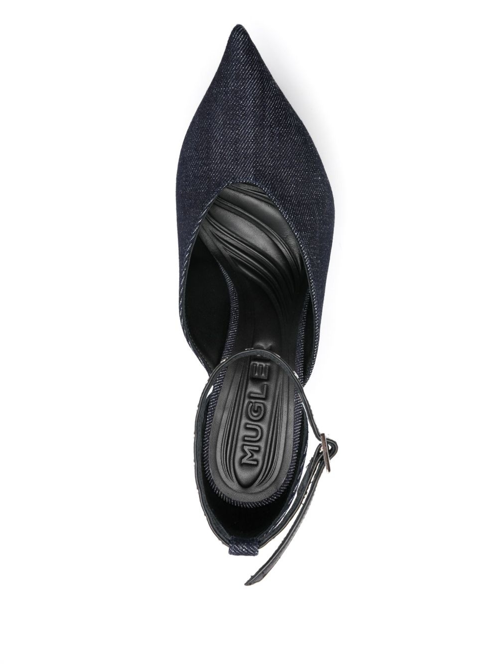 140mm denim strappy pumps - 4
