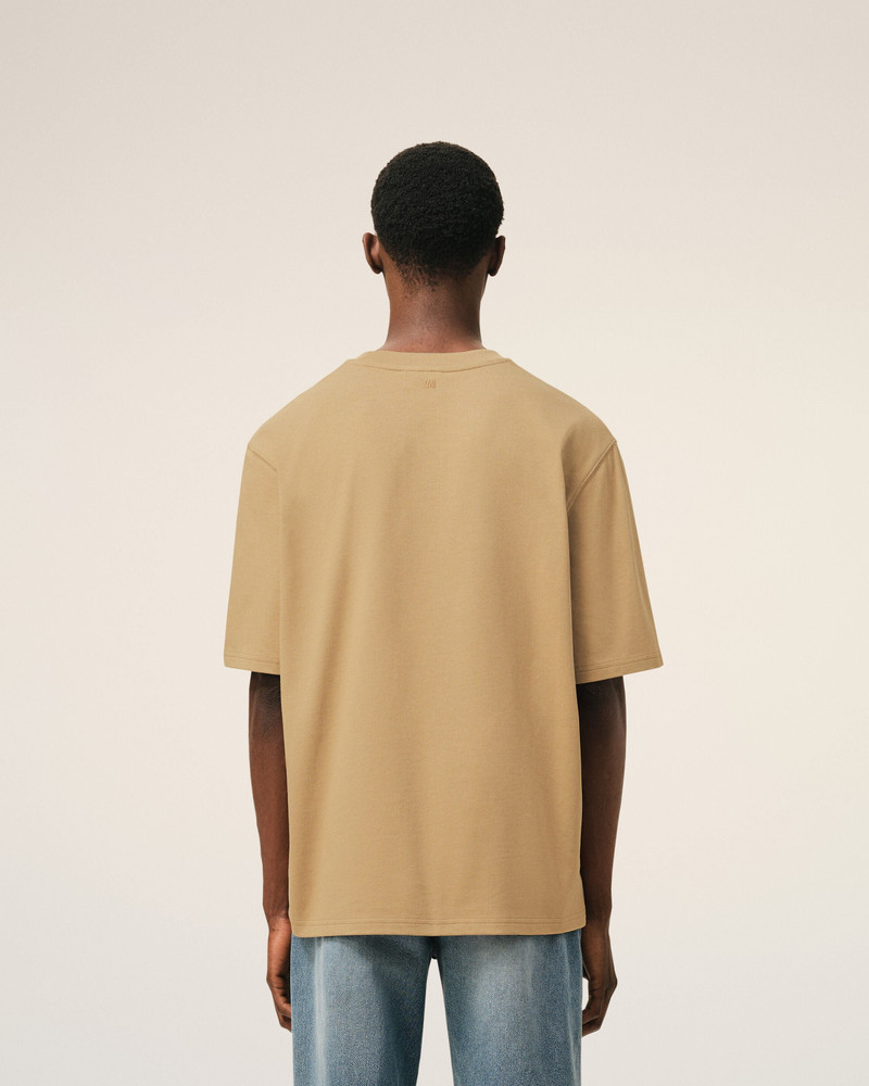 BEIGE COTTON AMI DE COEUR T-SHIRT 5