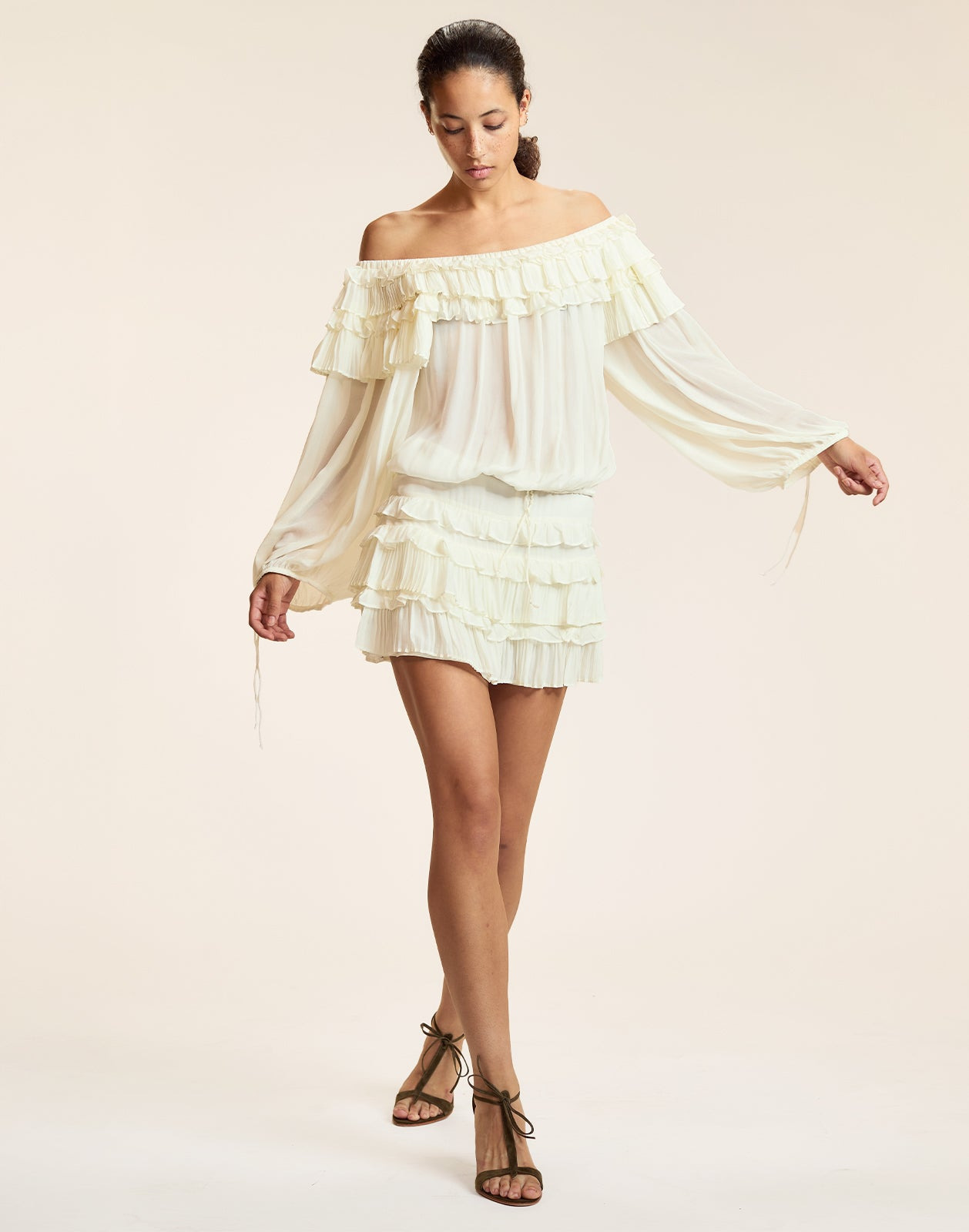 Bella Ruffle Mini Skort - 2