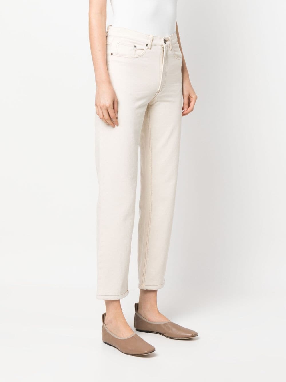straight-leg cropped jeans - 3