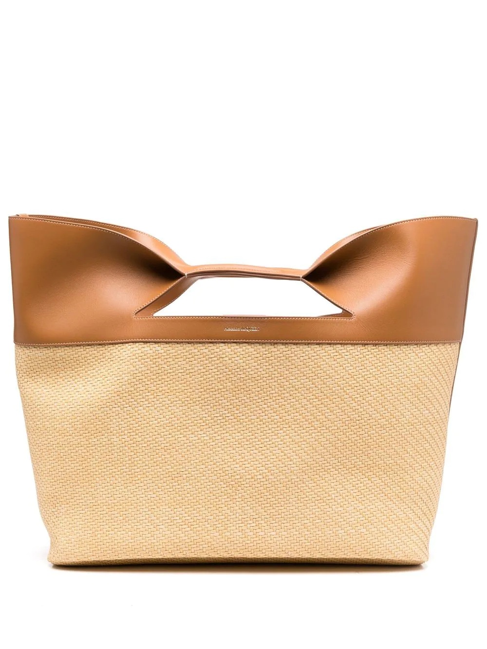 The Bow straw-woven tote bag - 1