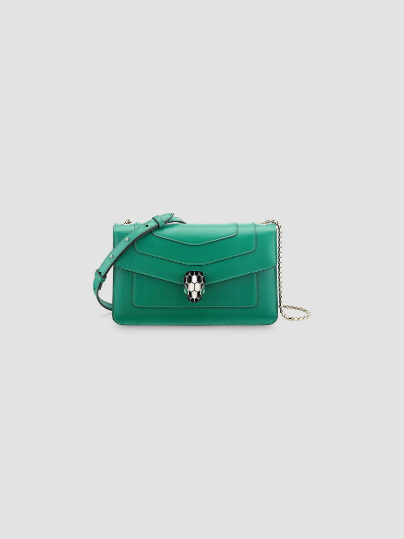 Women's Serpenti Leather Crossbody Bag - Emerald Green 1