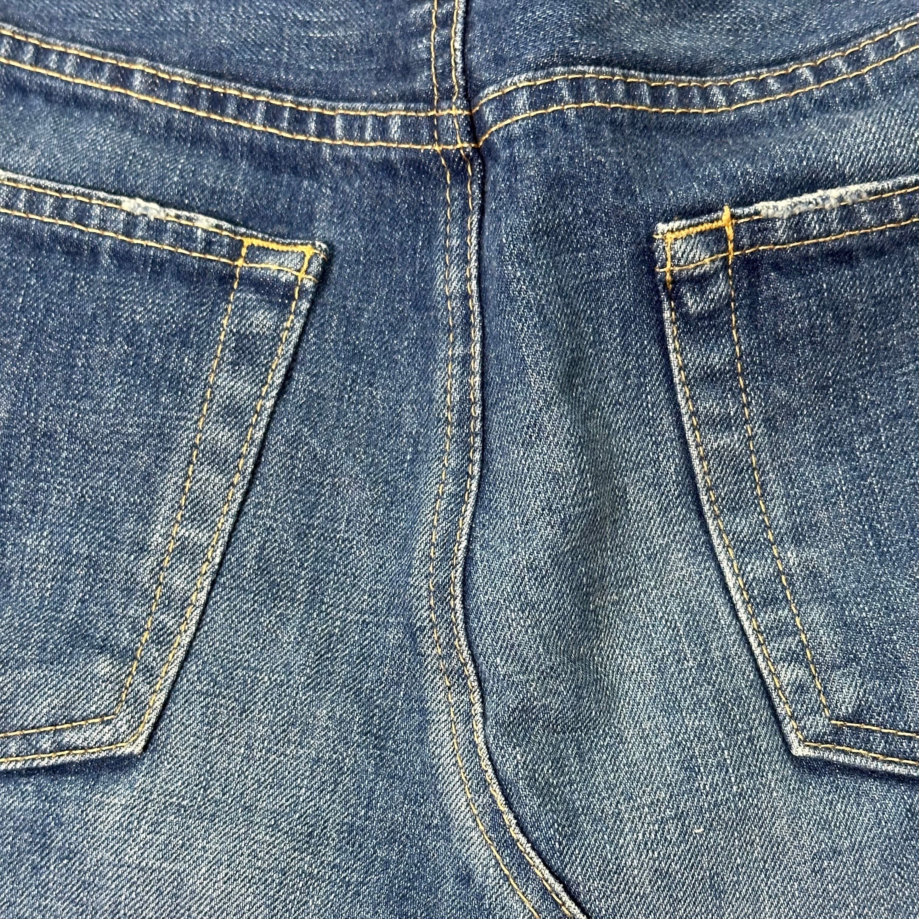 JUNYA WATANABE Destroyed Denim Mini Skirt - 5