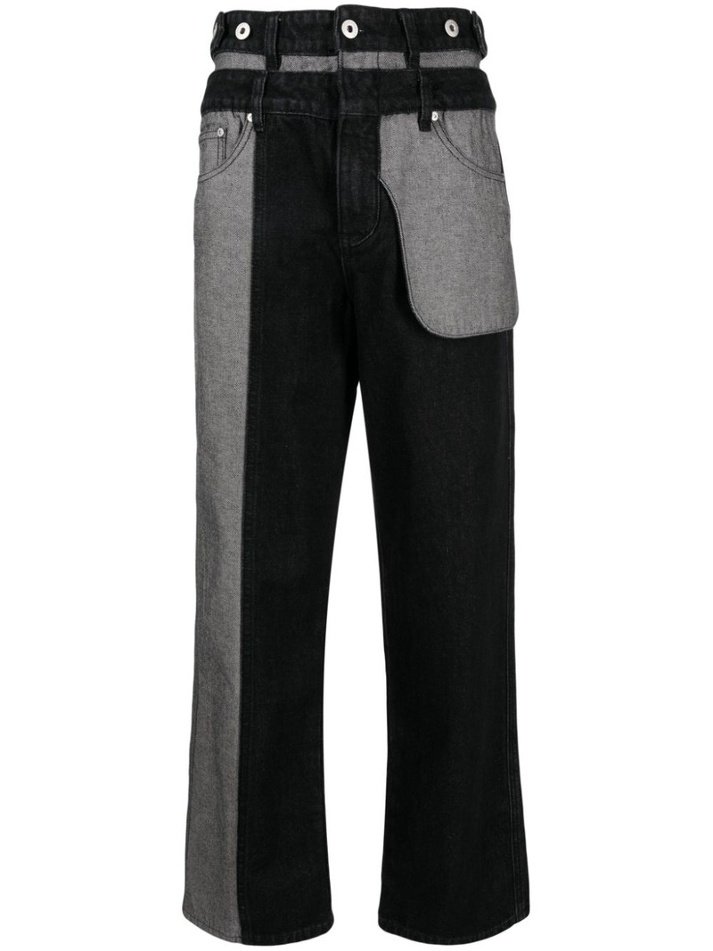 mid-rise straight-leg jeans 1