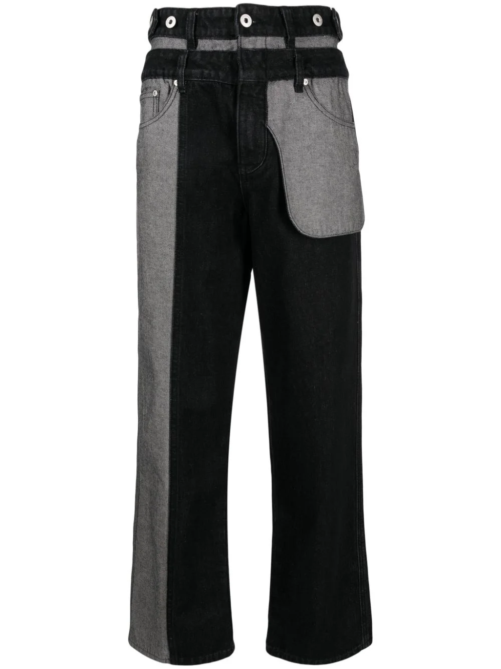 mid-rise straight-leg jeans - 1
