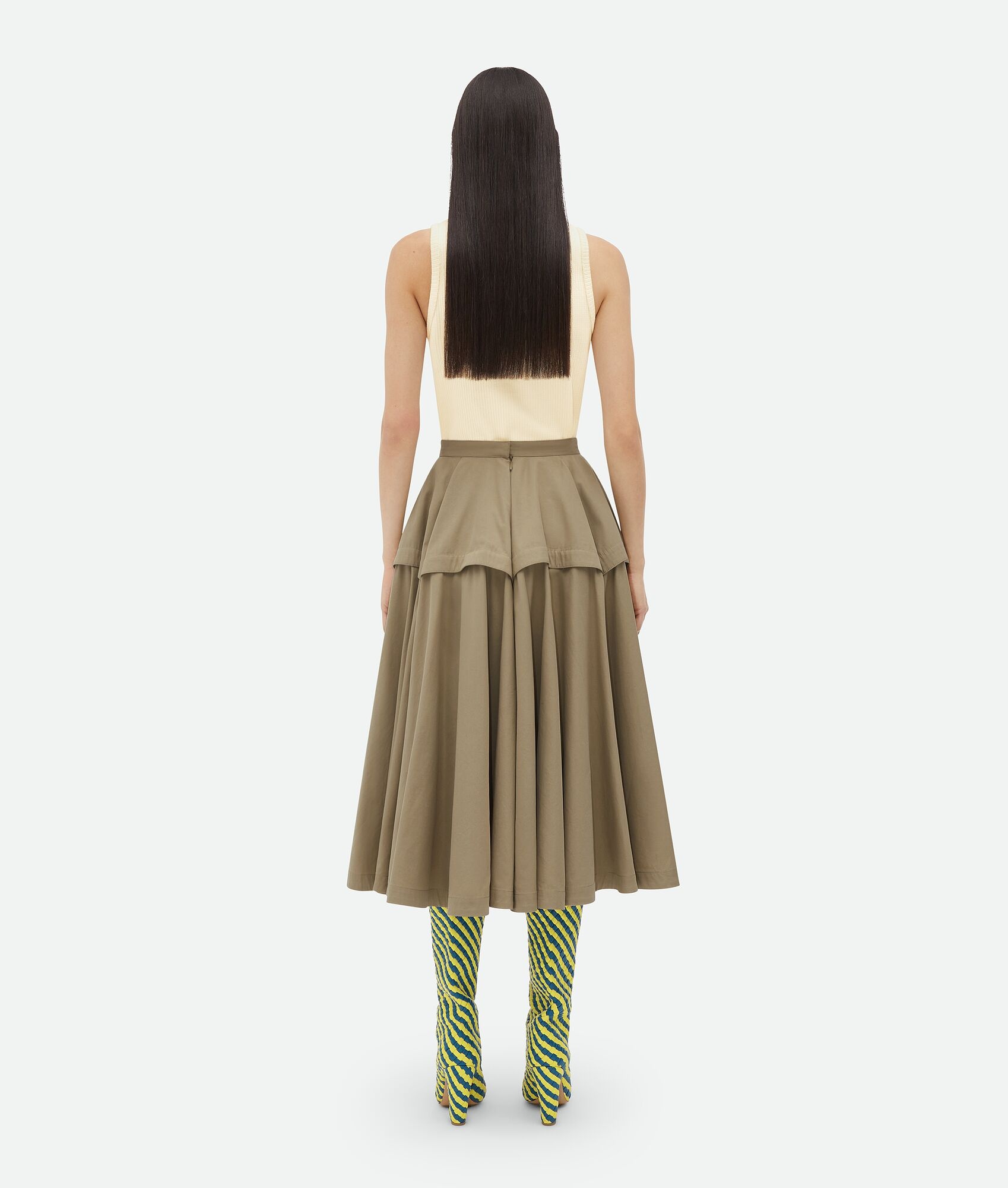 Compact Cotton Skirt - 3