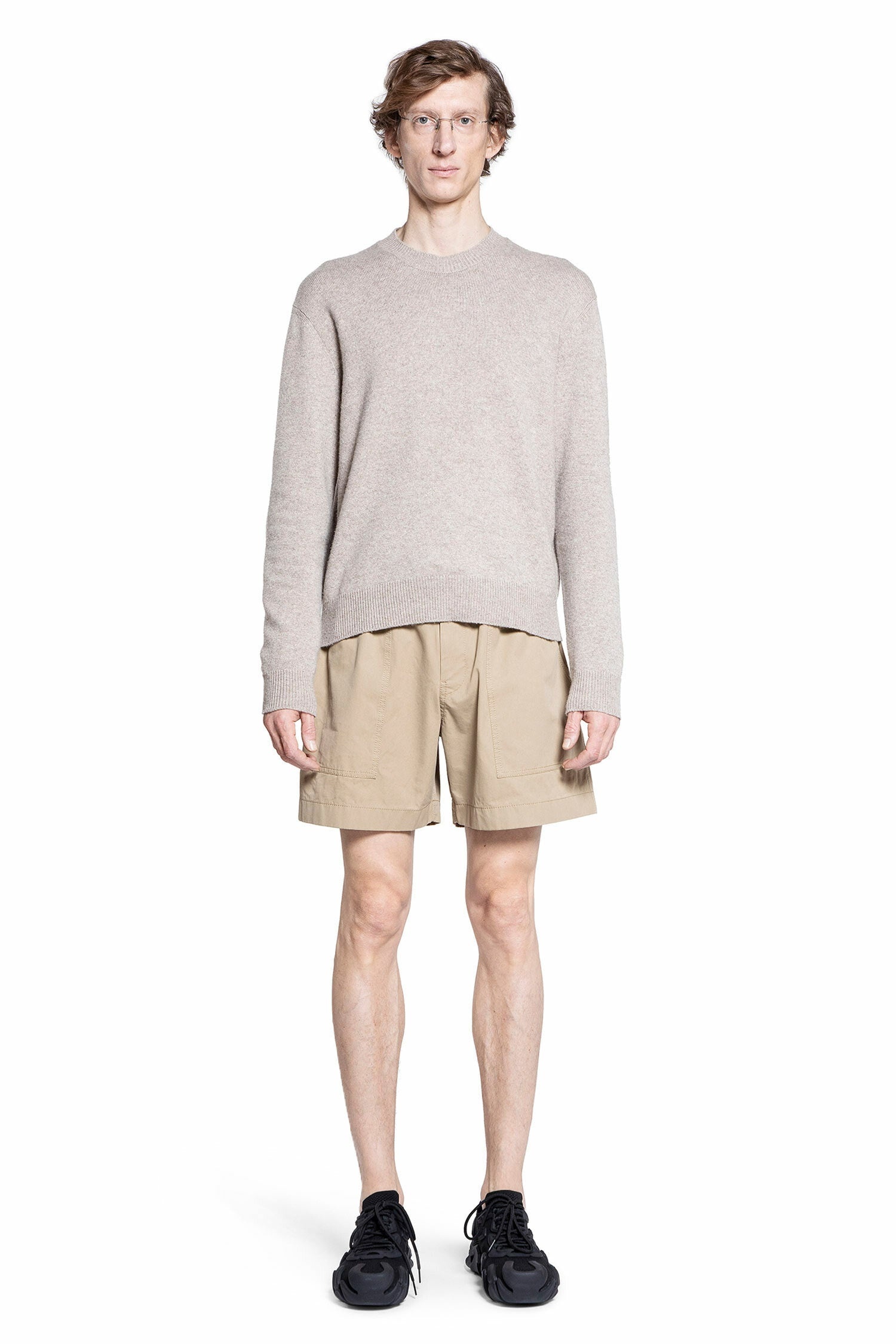 BOTTEGA VENETA MAN BEIGE SHORTS - 5