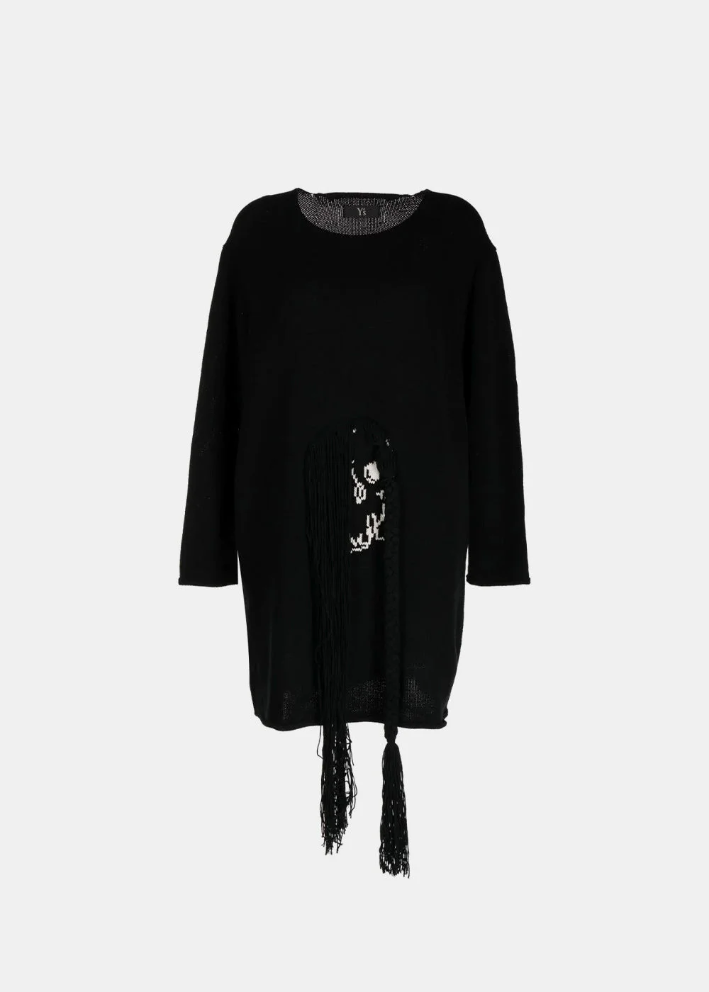 Black Oversized Skeleton Jumper - 1