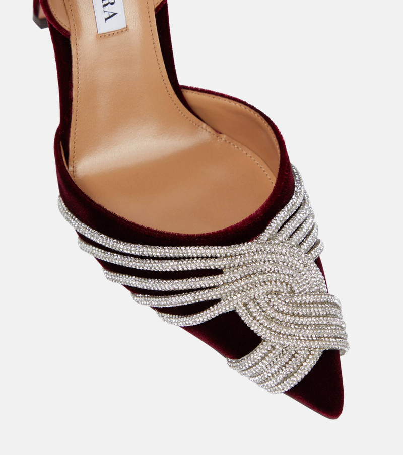 Gatsby 105 embellished velvet slingback pumps 6