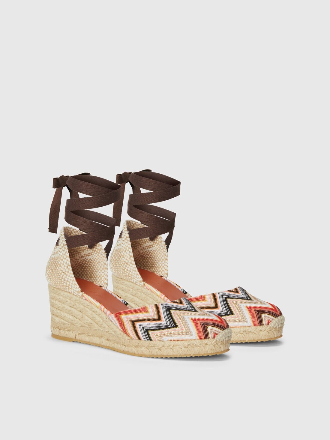 Zig zag pattern espadrilles with medium wedge - 2