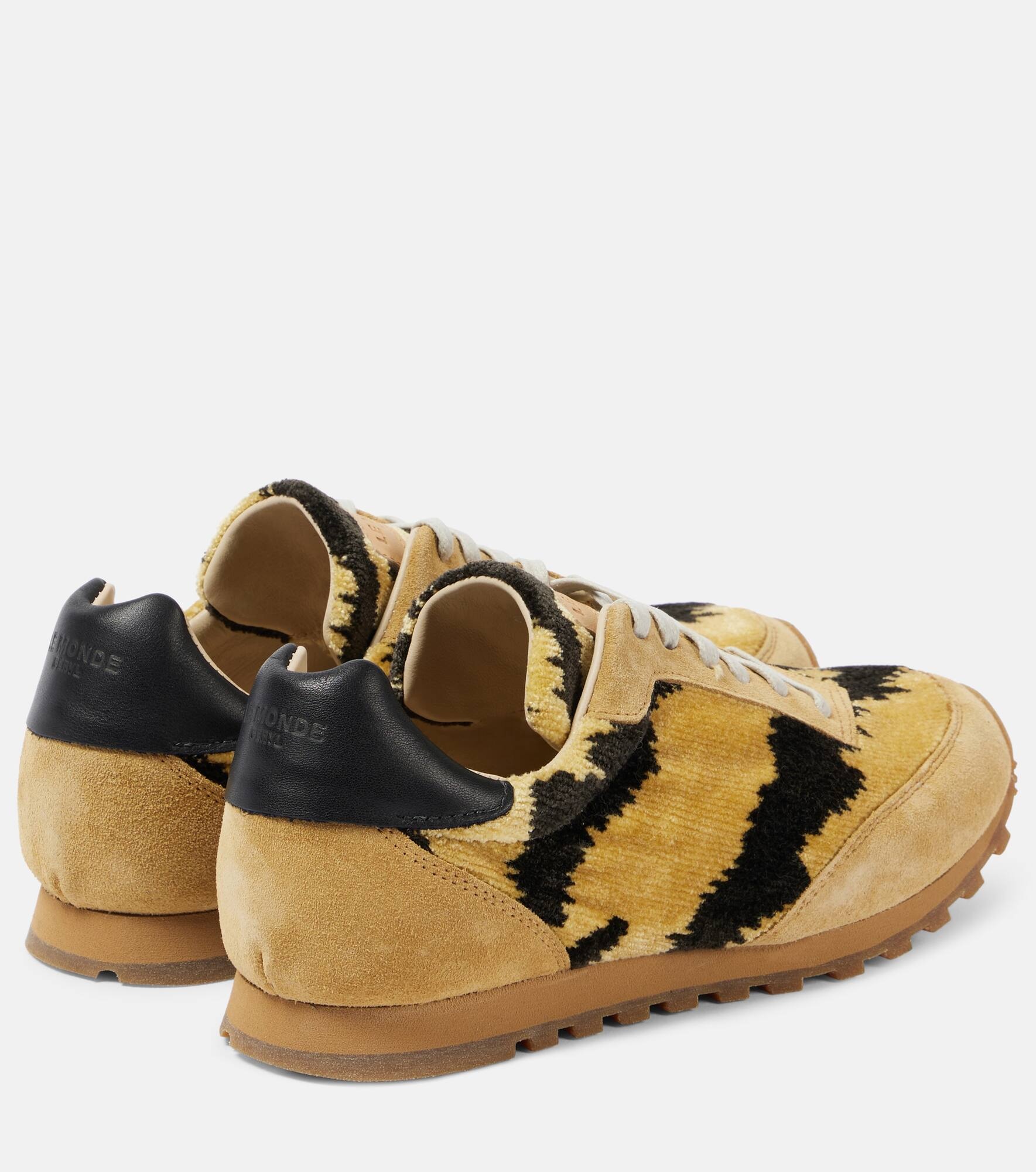 Slim Runner velvet and suede sneakers - 2