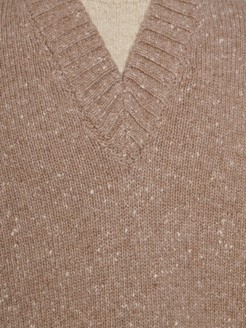 Double layer wool knit sweater - 4