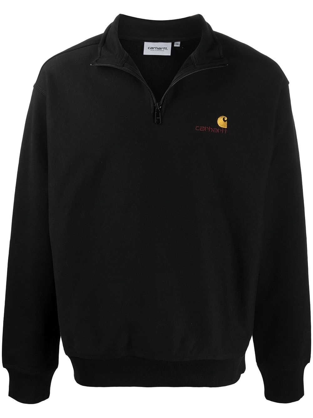 short-zip logo sweatshirt - 1