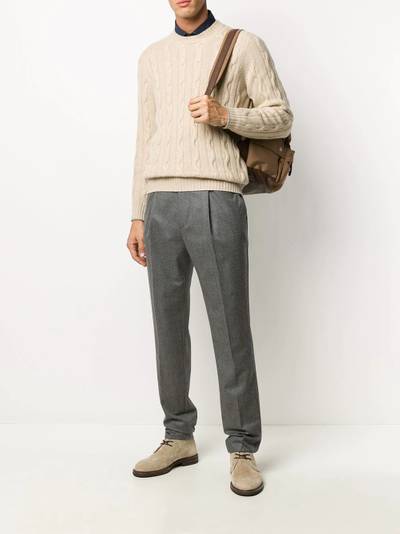 Brunello Cucinelli high-waisted straight leg trousers outlook