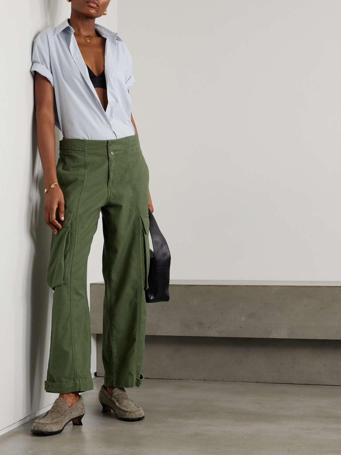 Cotton boyfriend cargo pants - 2