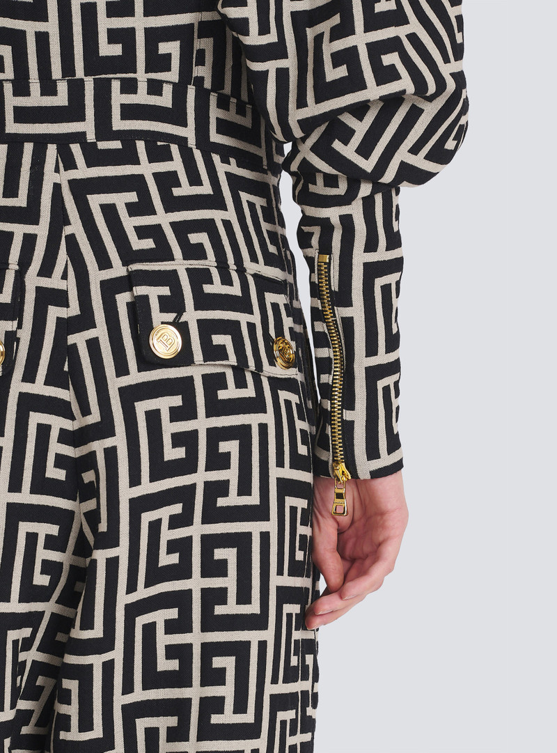 Balmain monogram wool jumpsuit 5