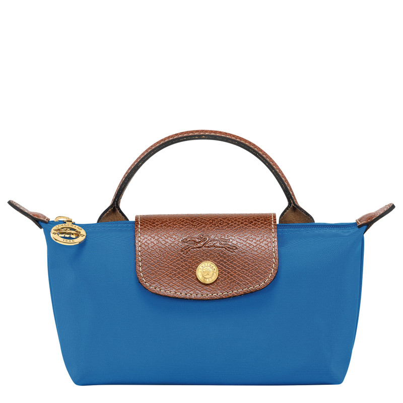 Le Pliage Original Pouch with handle Cobalt - Recycled canvas 1