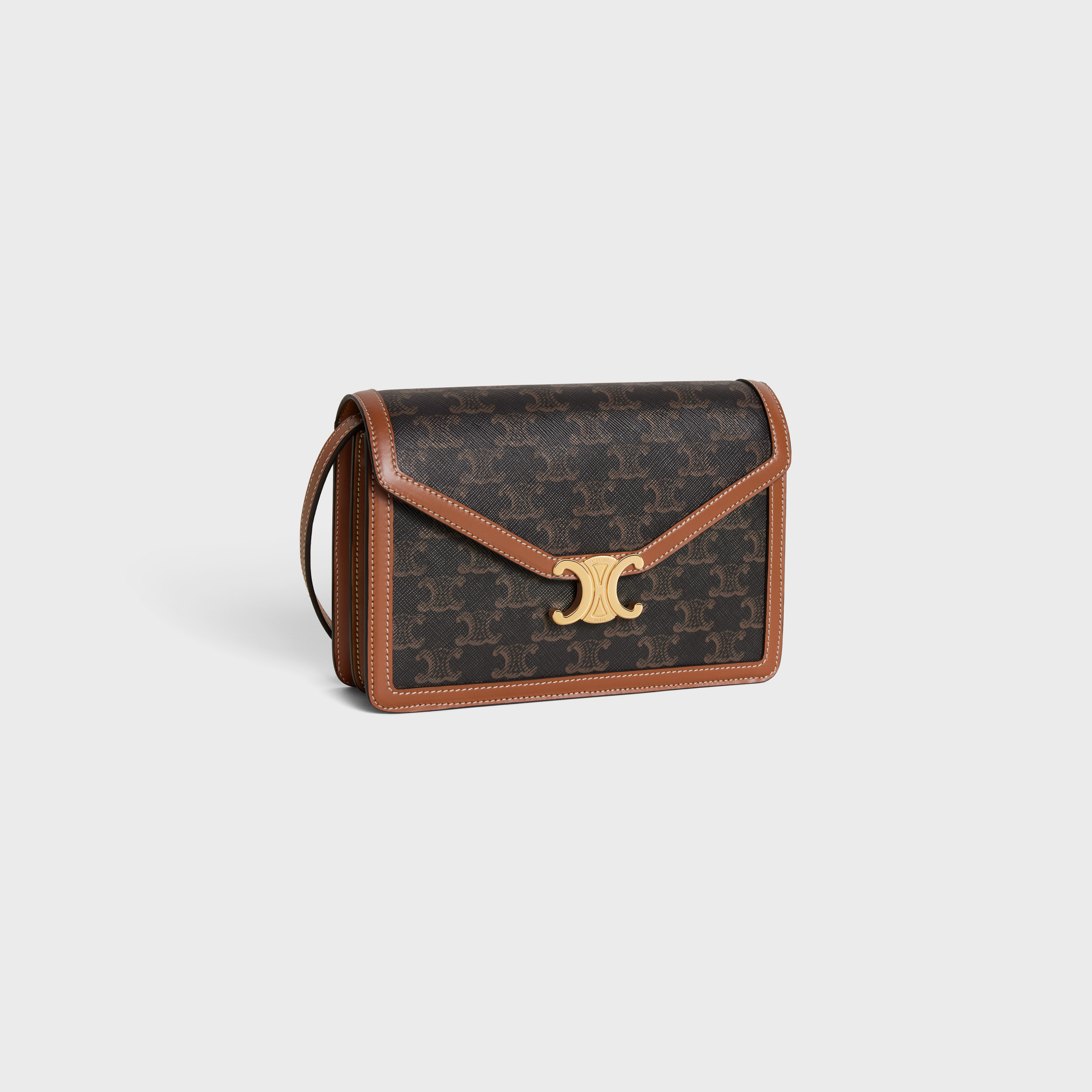 ENVELOPPE BAG in Triomphe Canvas and calfskin - 2