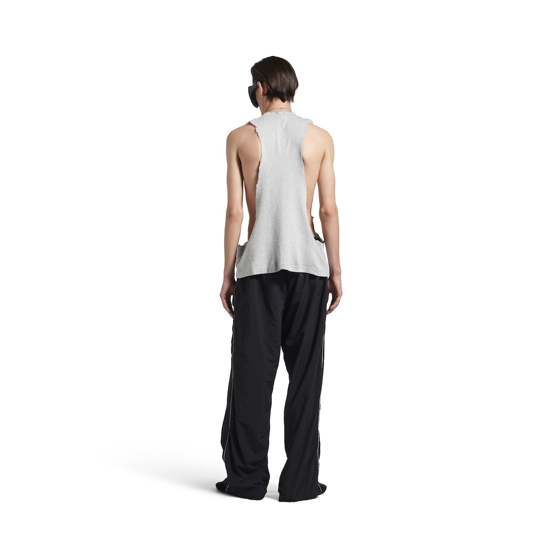 Men's Standard Script Large Tracksuit Pants In Technical Fabric in Black - 4