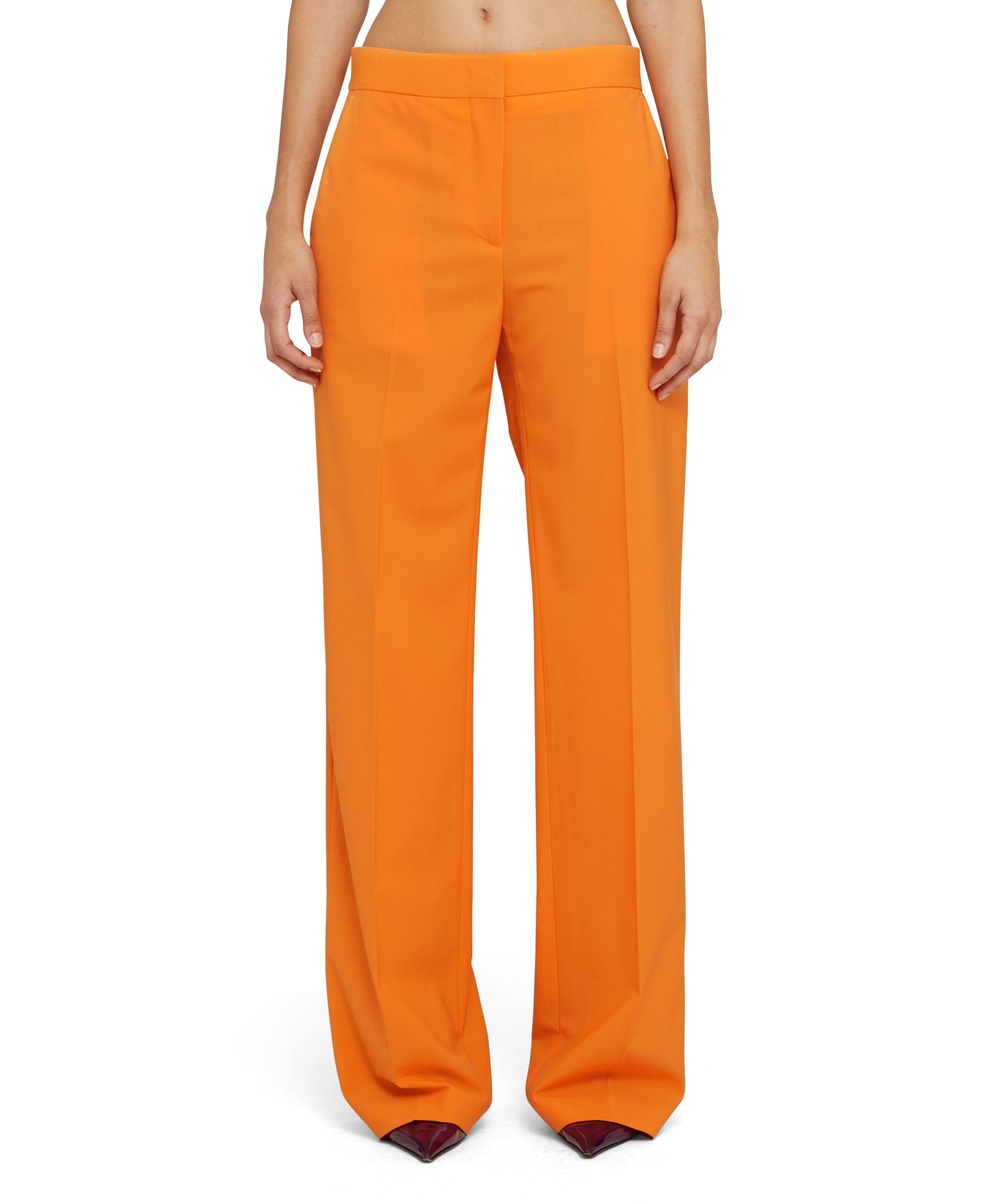 Lightweight wool tailored pants with straight legs - 5