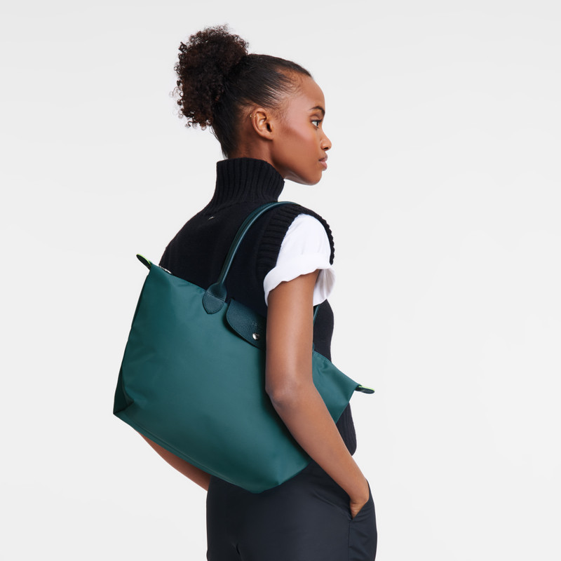 Longchamp Le Pliage Green M Tote bag Peacock - Recycled canvas outlook