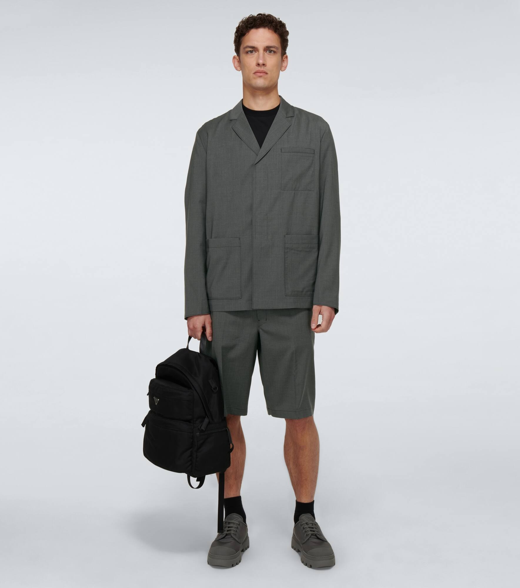 Tailored wool poplin bermuda shorts - 2