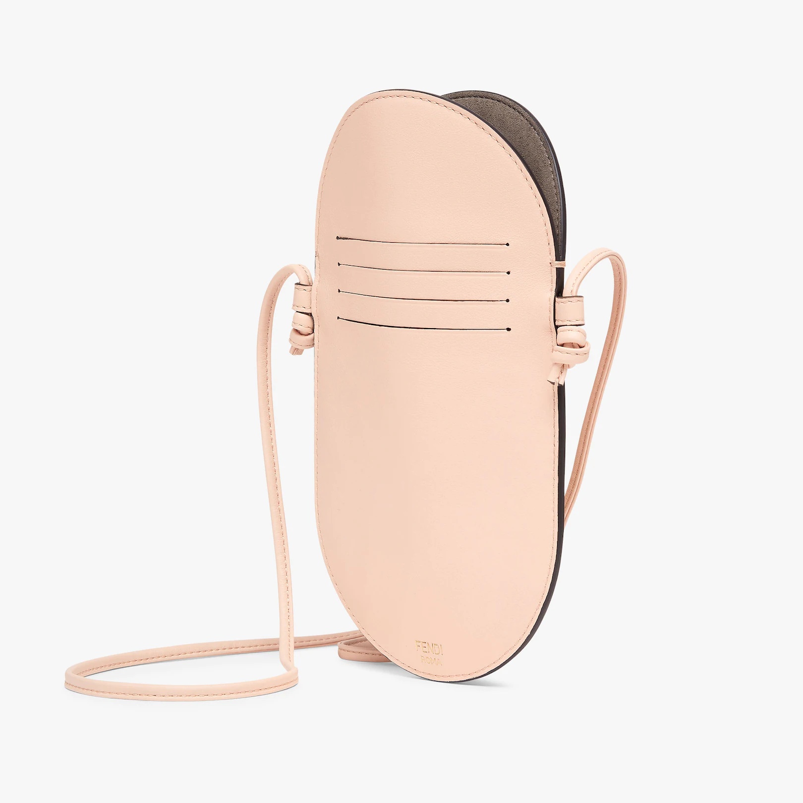 Fendi O’Lock smartphone case with strap and zip fastening. Card holder pockets on the back. Made of  - 2