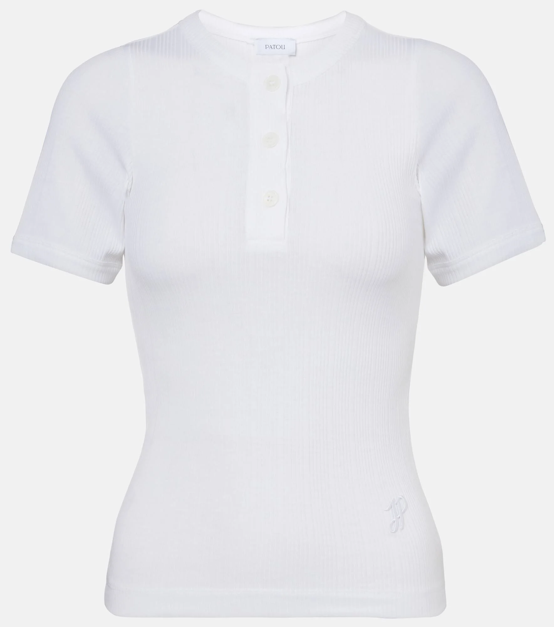 Ribbed-knit T-shirt - 1