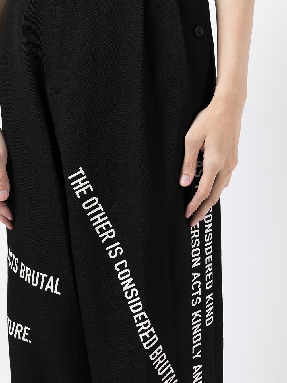 slogan-print straight-leg trousers - 5