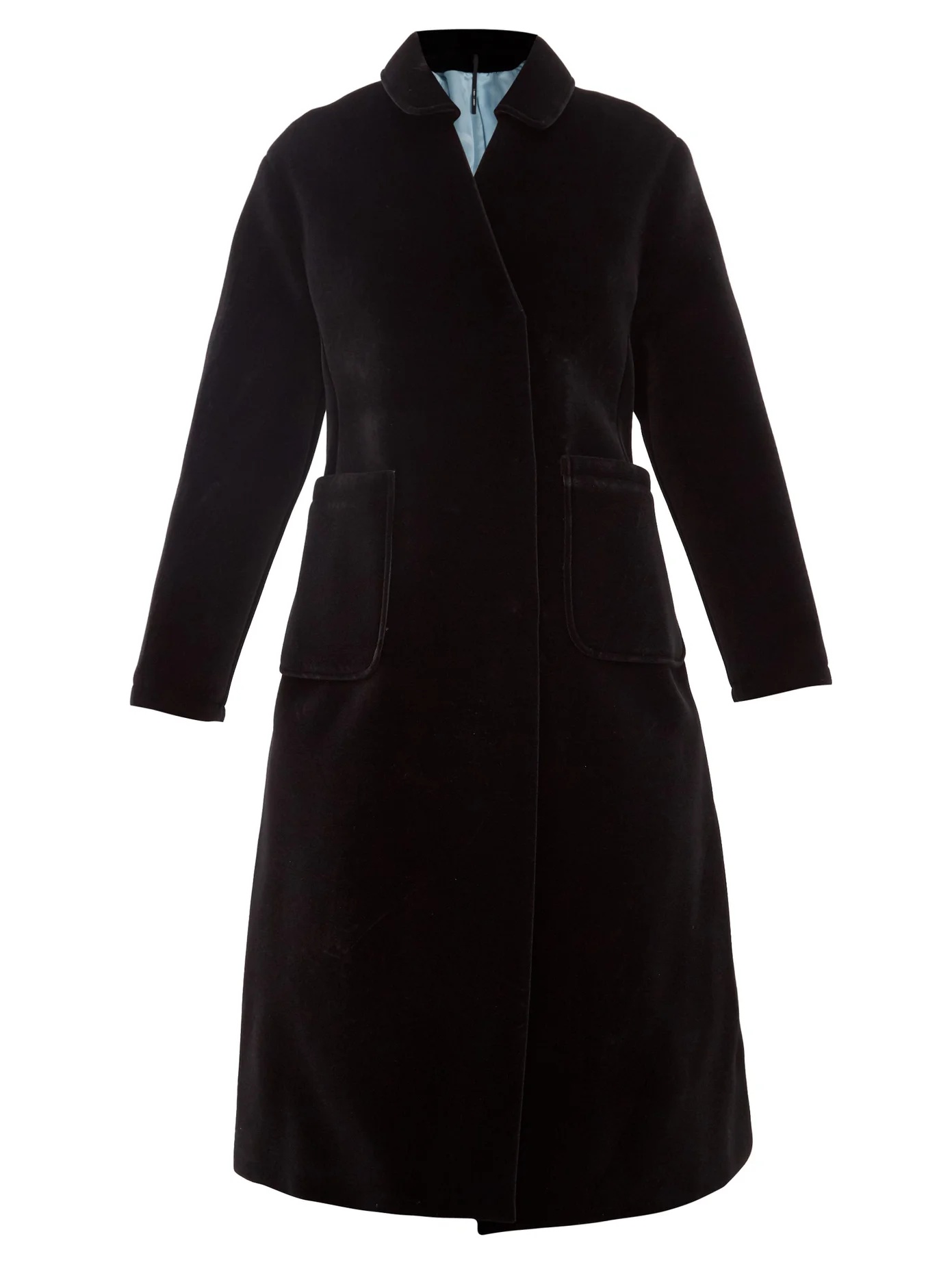 A-line velvet coat - 1