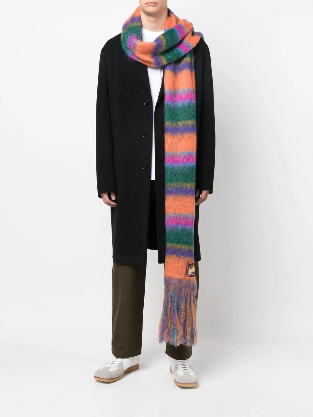 striped knitted scarf - 2