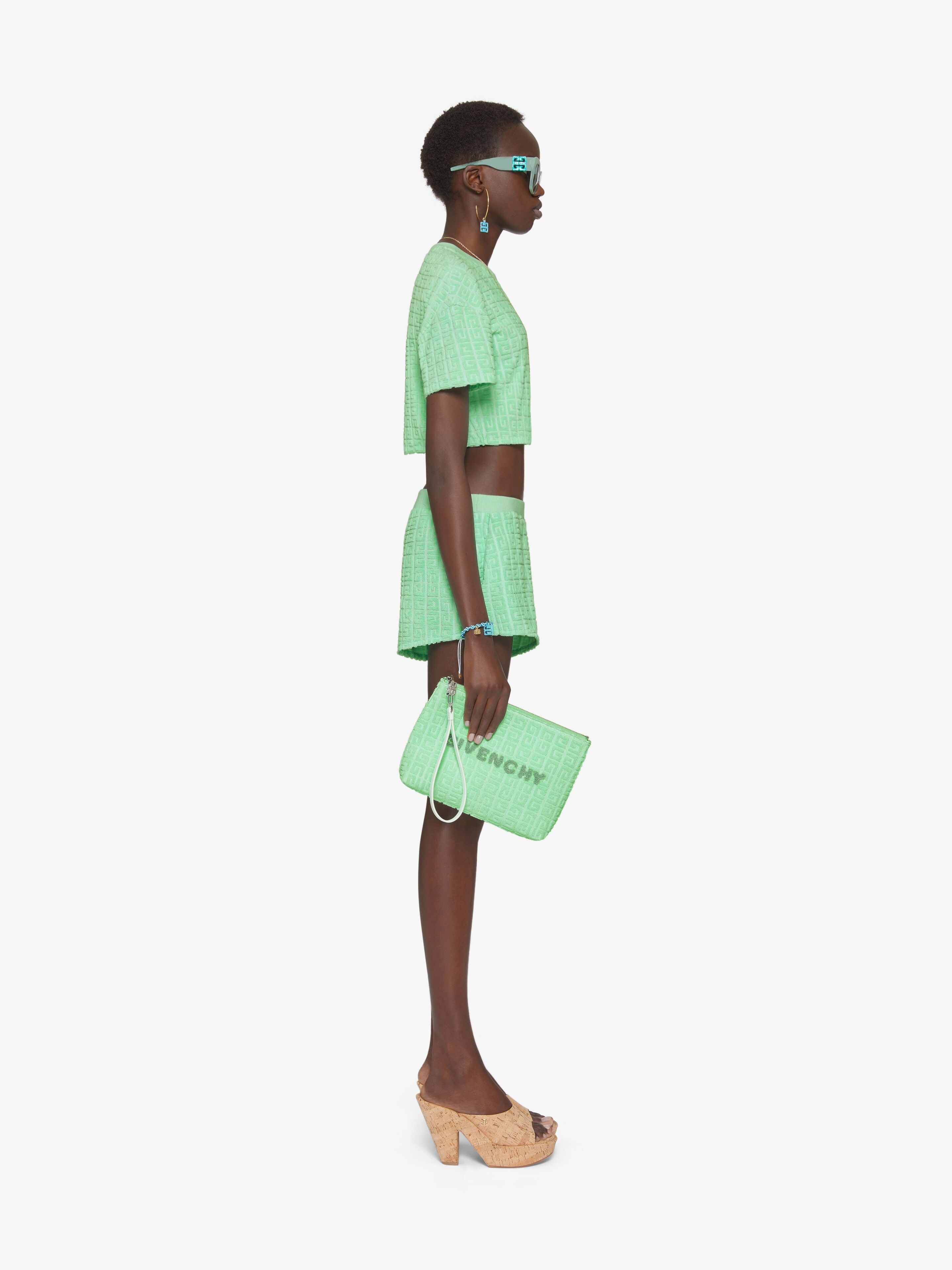 CROPPED T-SHIRT IN 4G COTTON TOWELLING - 3