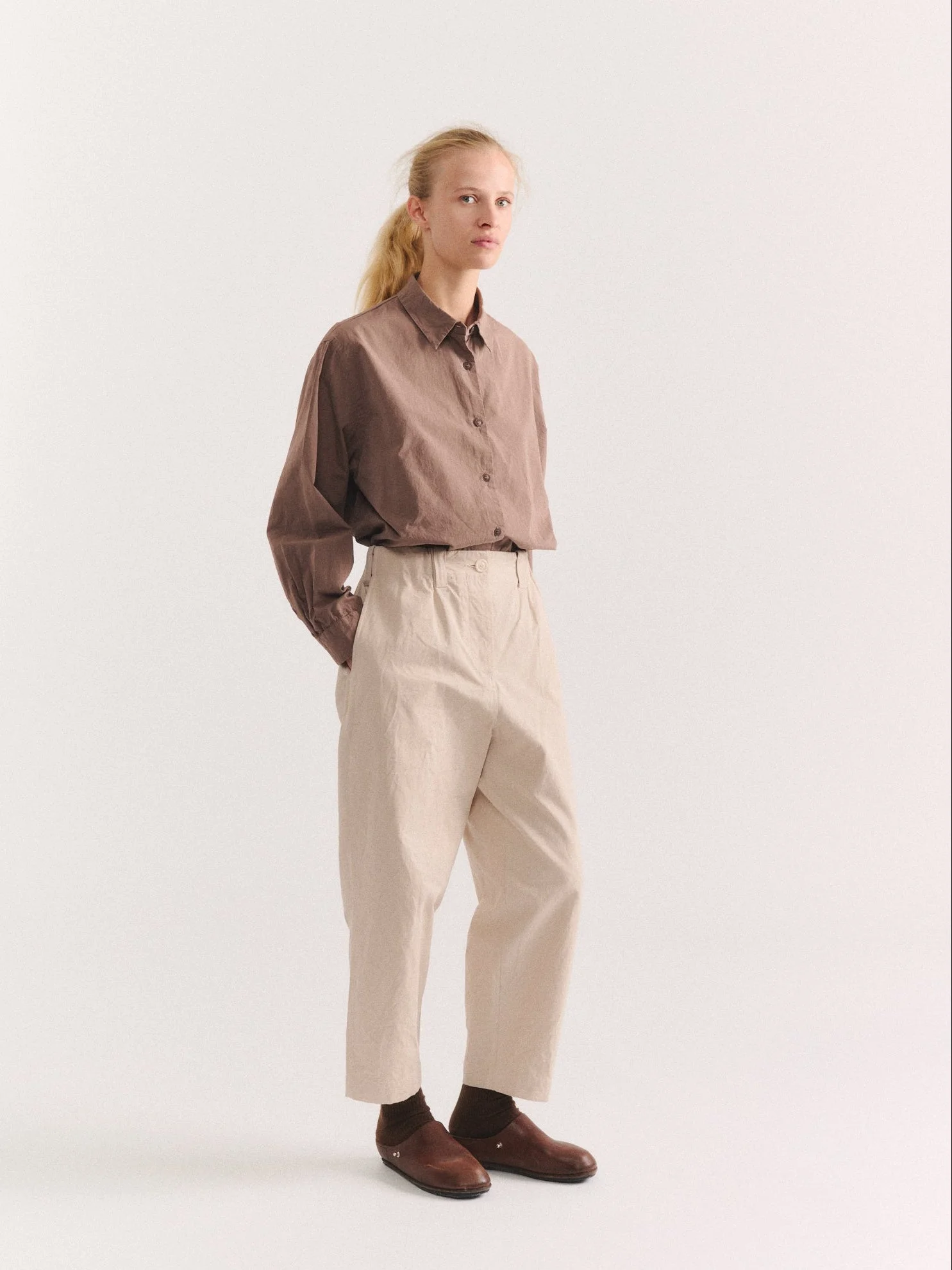 WARREN PANT - DOUBLE COT - FOAM - 1