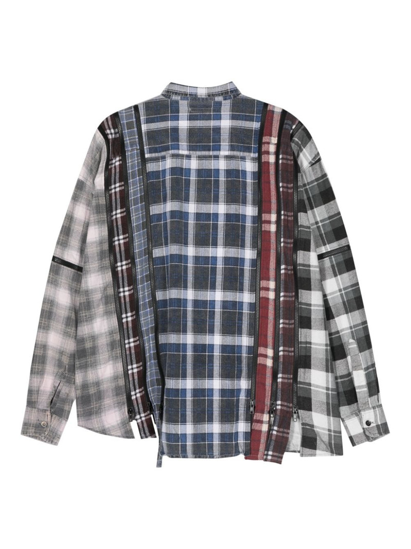 NEEDLES zip-detail flannel shirt outlook