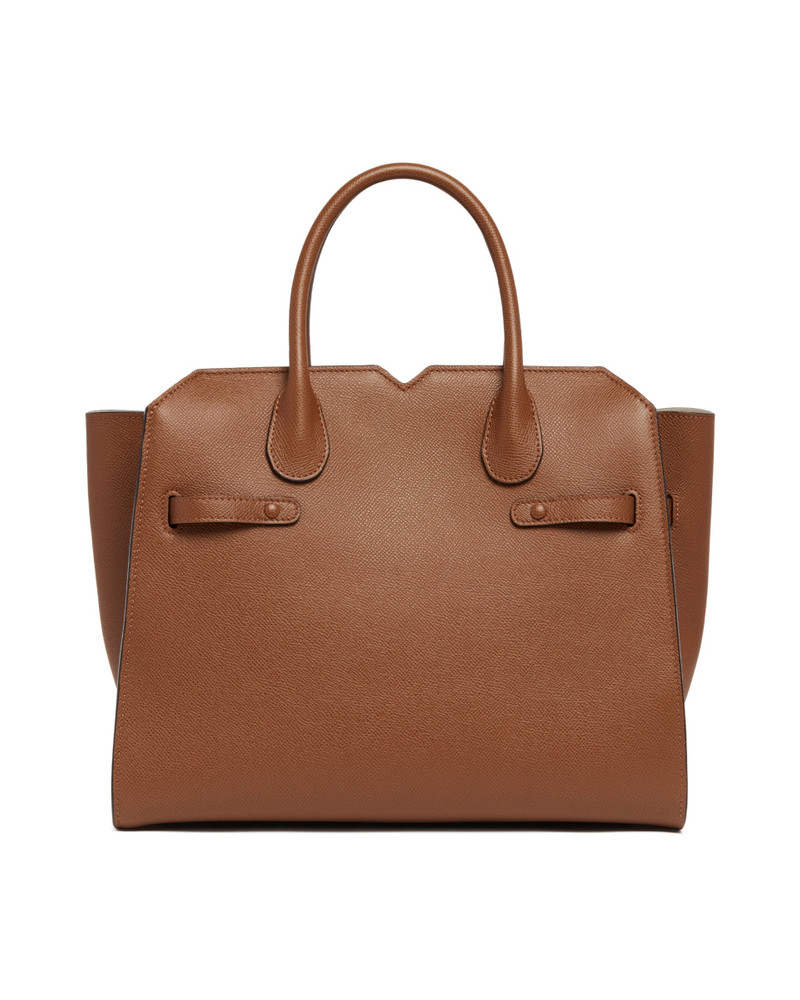 Brown Large Milan Leather Bag 7