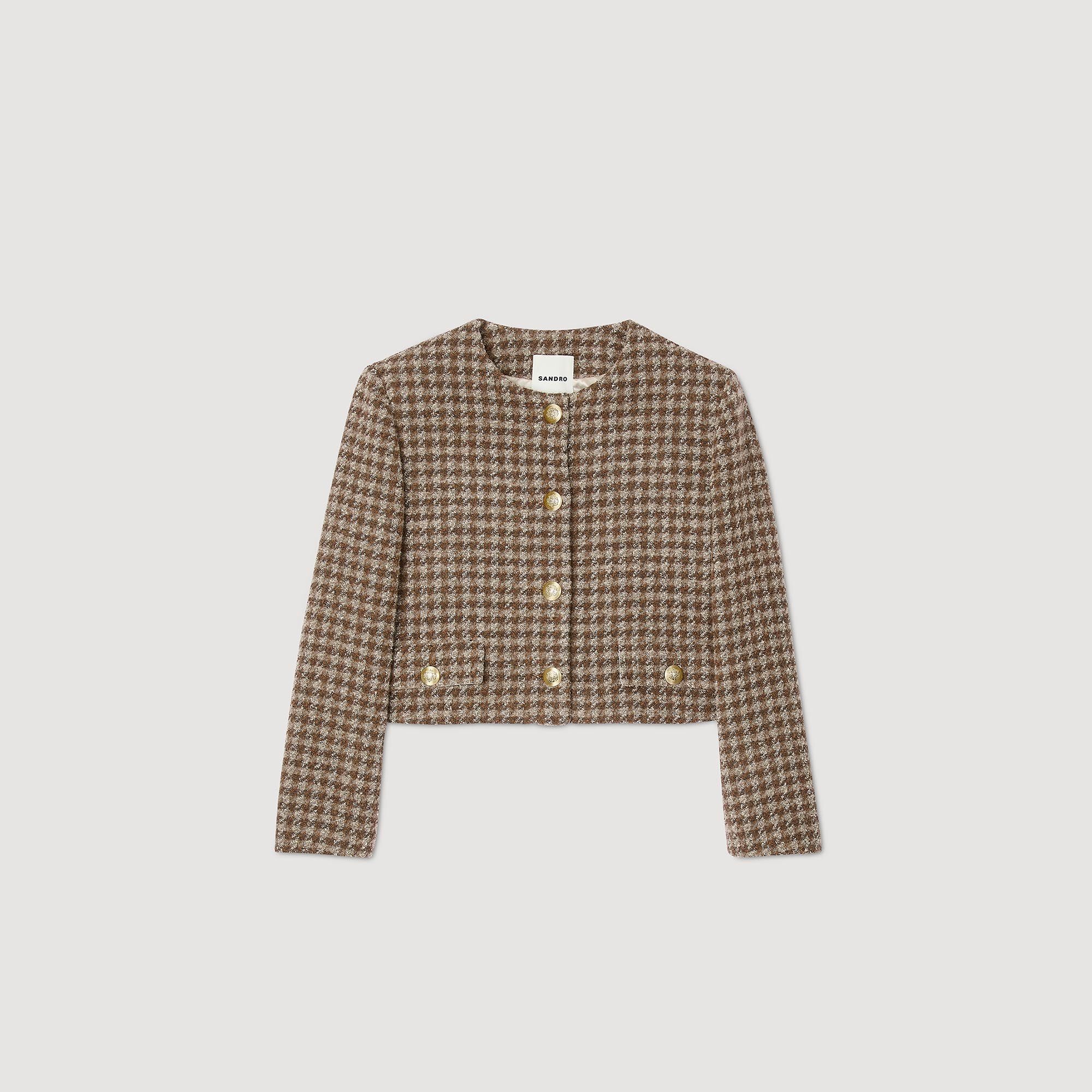 SHORT CHECKED JACKET - 1