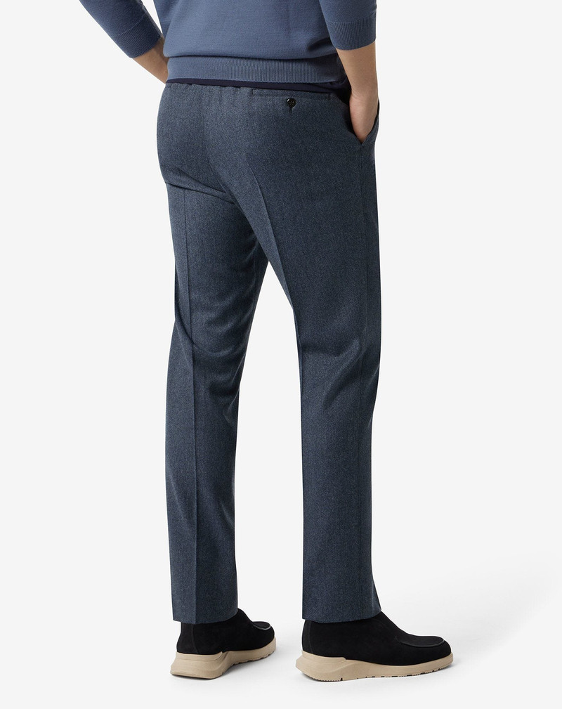 Sugar paper blue pure wool flannel joggers 4