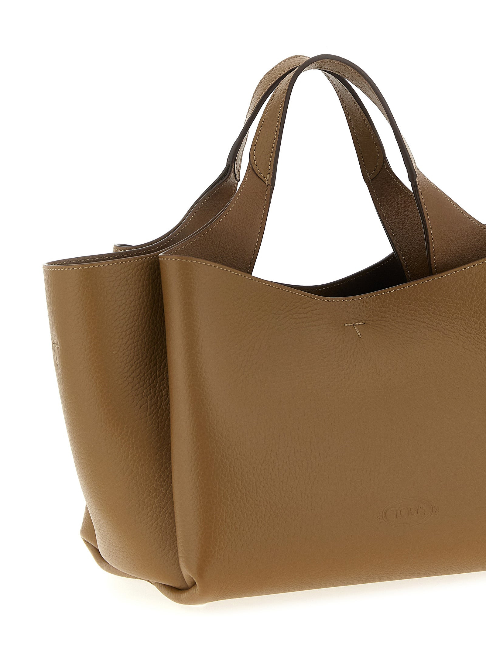 Mini Leather Handbag Hand Bags Brown - 3