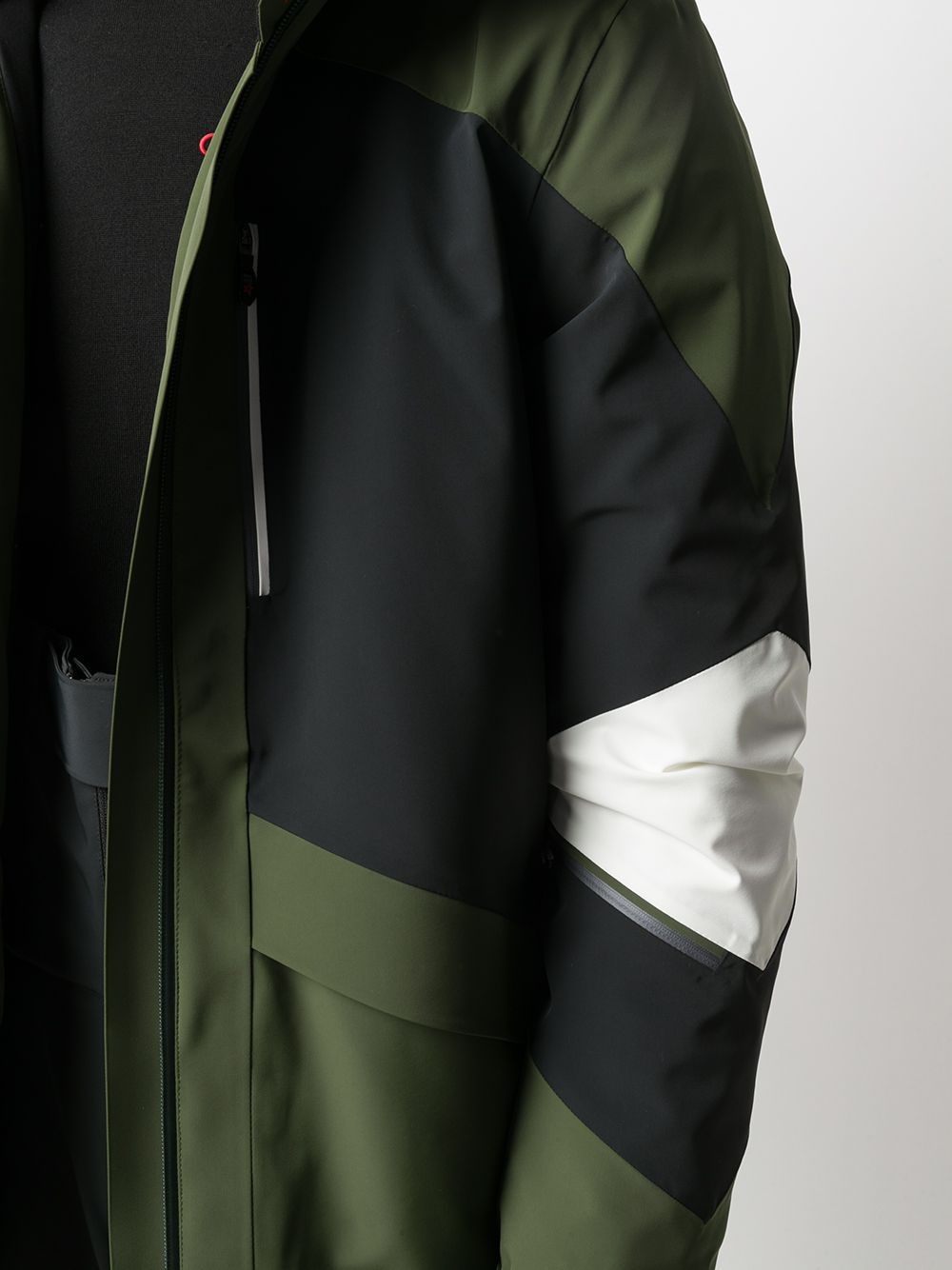 colour-block panelled hooded jacket - 5