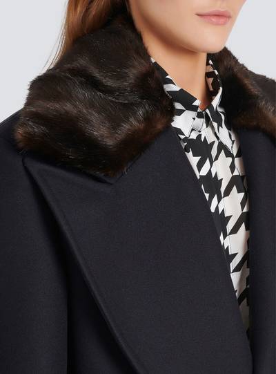 Balmain Unisex - Six-button wool coat with detachable collar outlook