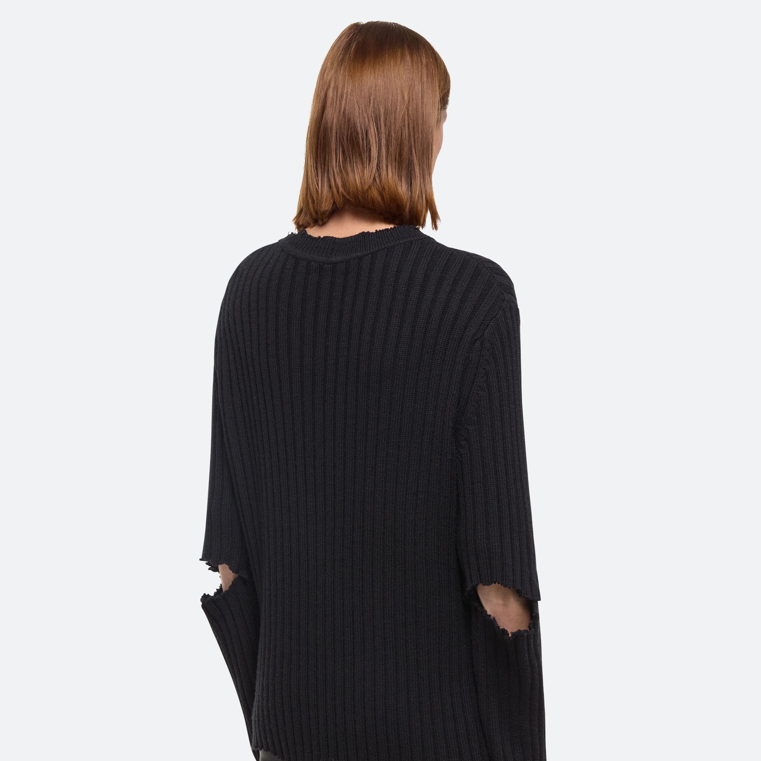 DISTRESSED RIBBED SWEATER - 6