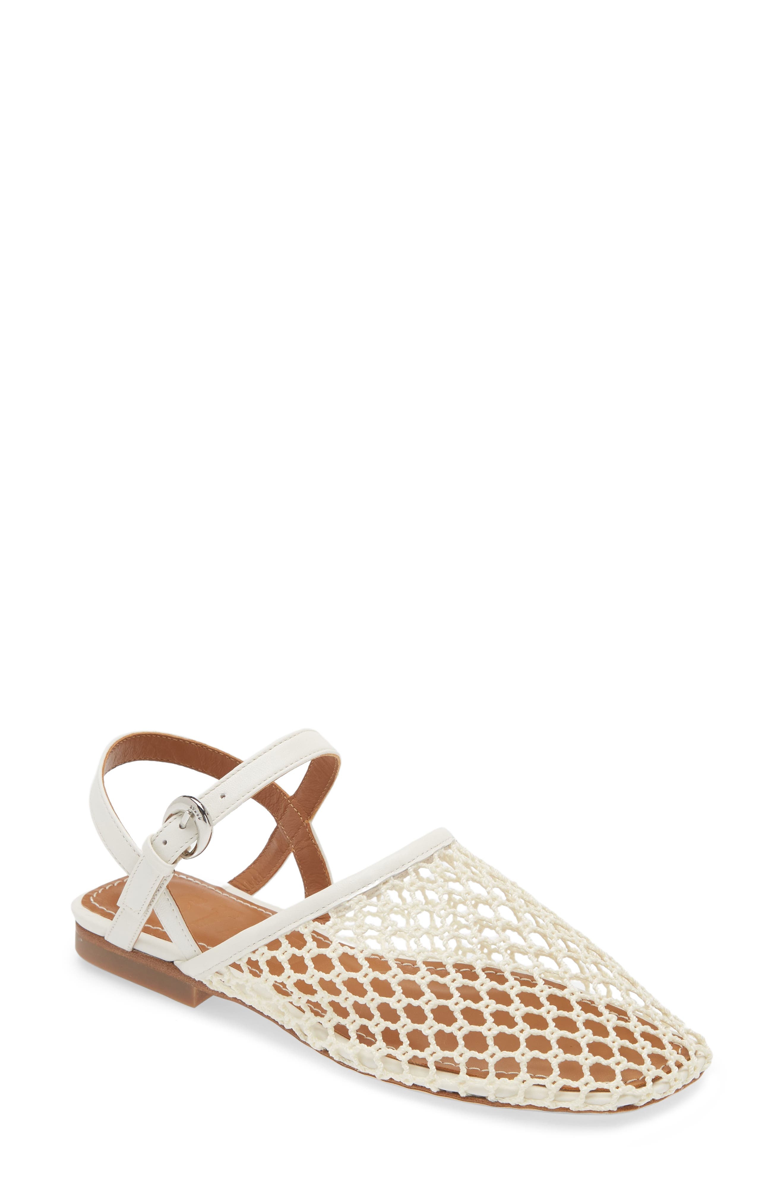 STAUD Rete Slingback Flat in Paper Netting at Nordstrom - 1